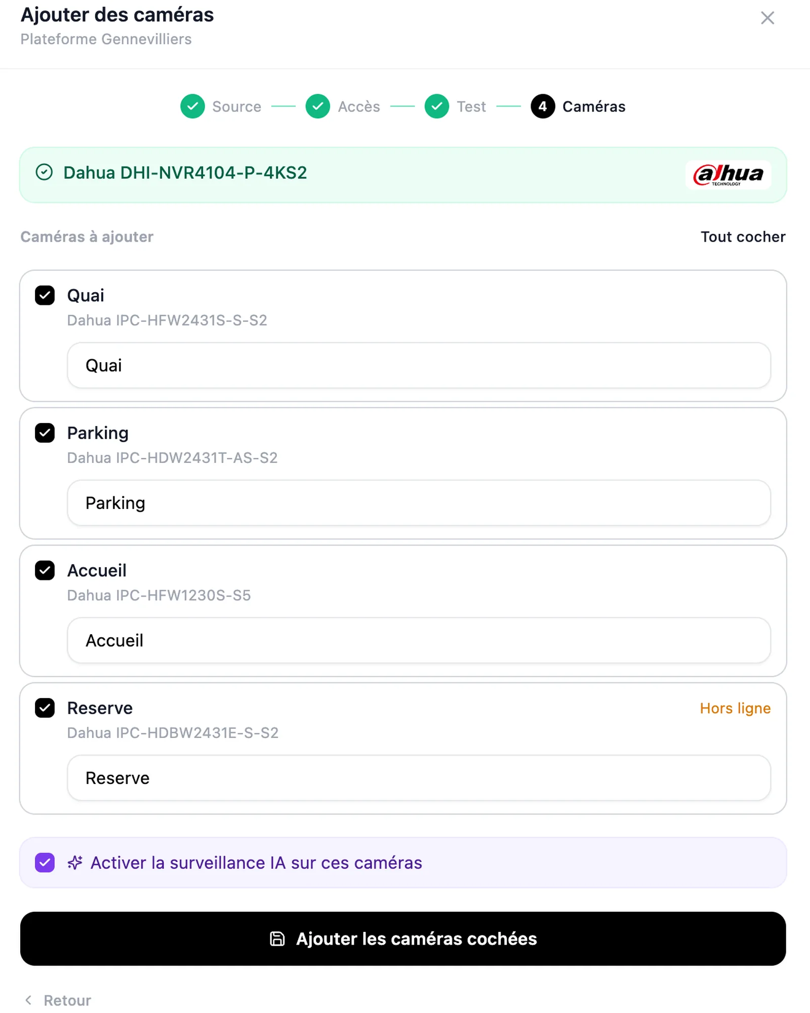Ajout d'un appareil